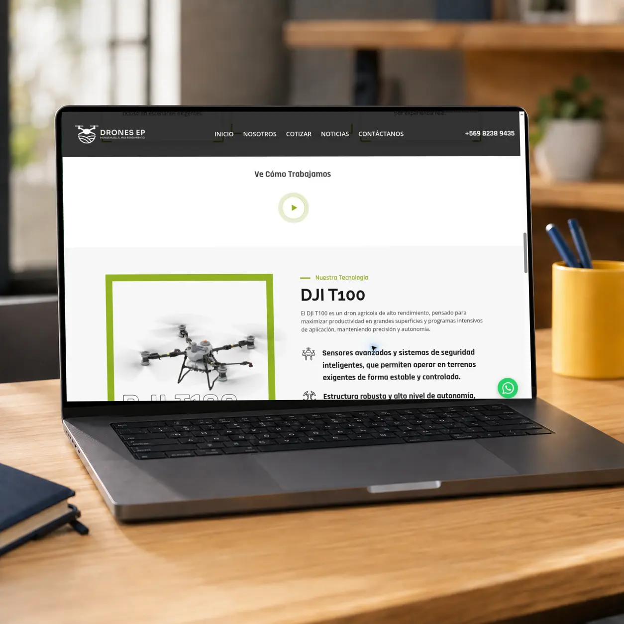 Diseño y desarrollo web para Drones EP realizado por Ceppa